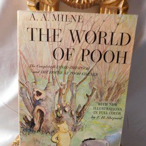 Vintage The World of Pooh Paperback Book by A.A. Milne 1957